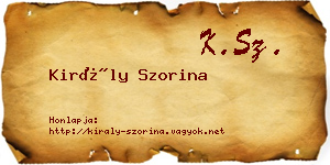 Király Szorina névjegykártya